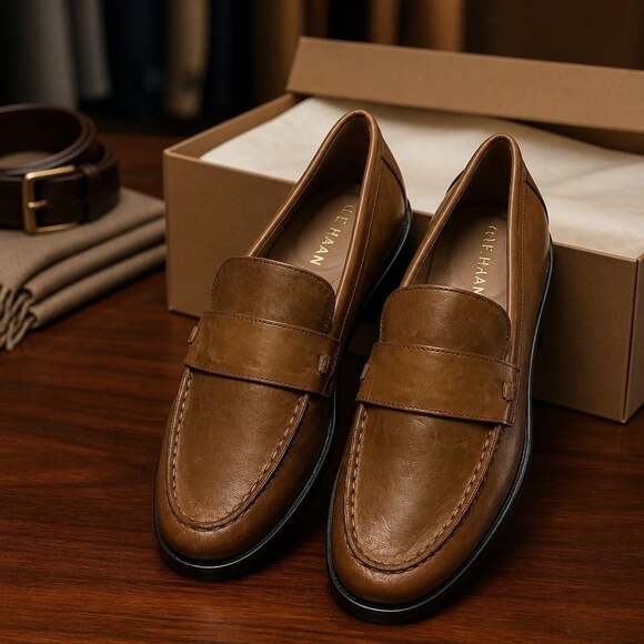 Cole Haan Shoes - Cole Haan Brown Leather Penny Loafers Size 6 item 317